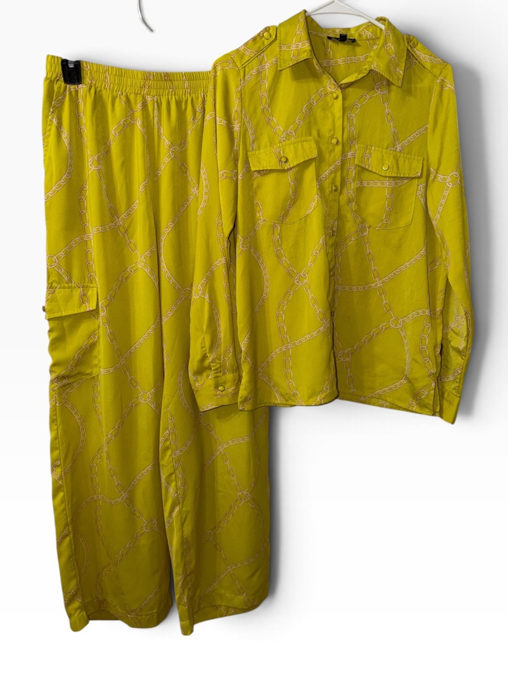Modern Works 2pc Yellow Pants Set Sz Small